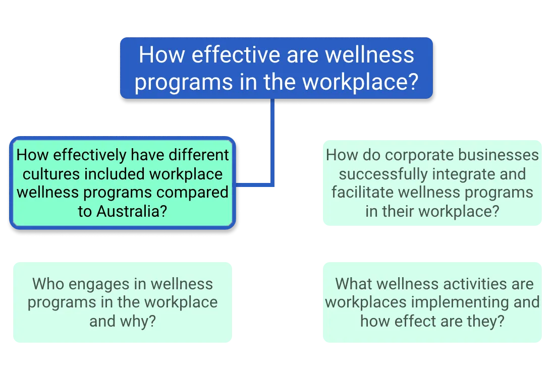 Wellness Program Research Question List Map. Other research questions not explored in this post